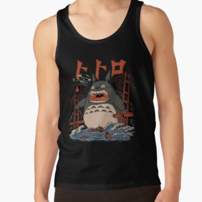 Kawaii And Cute Art Torozila Ghiblis Flying Away Tank Top