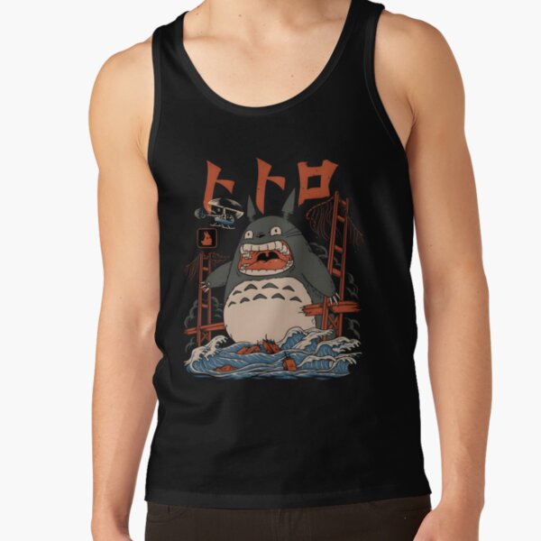 Kawaii And Cute Art Torozila Ghiblis Flying Away Tank Top