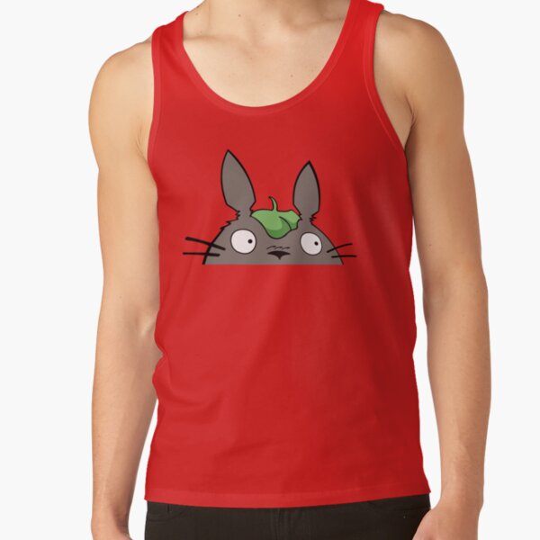 Cute Totoro Peeking Funny Peeker Tank Top - Image 5