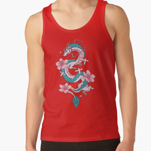 Chihiro Spirited Away Haku Dragon With Paper Birds Tank Top - Image 5
