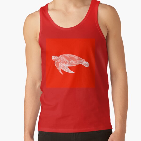 Red Vintage Sea Turtle Fs Tank Top - Image 5