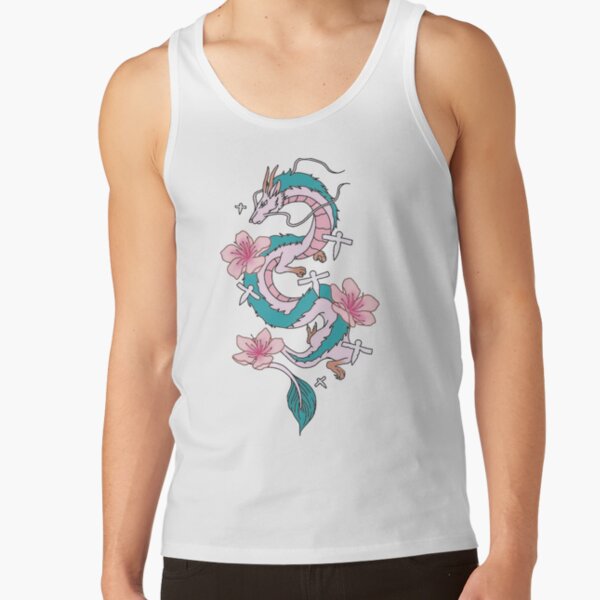 Chihiro Spirited Away Haku Dragon With Paper Birds Tank Top - Image 2