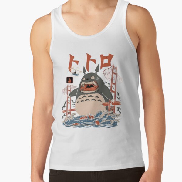 Kawaii And Cute Art Torozila Ghiblis Flying Away Tank Top - Image 2