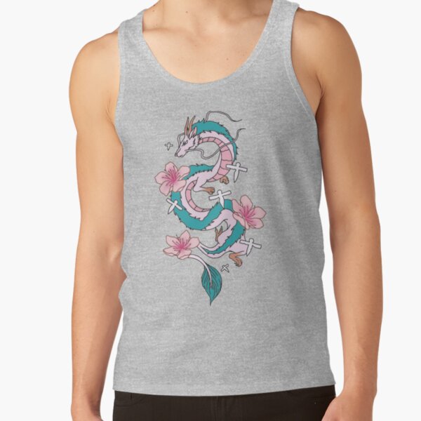 Chihiro Spirited Away Haku Dragon With Paper Birds Tank Top - Image 4
