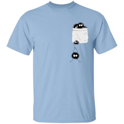 Studio Ghibli Spirited Away Soot Ball in pocket T-shirt