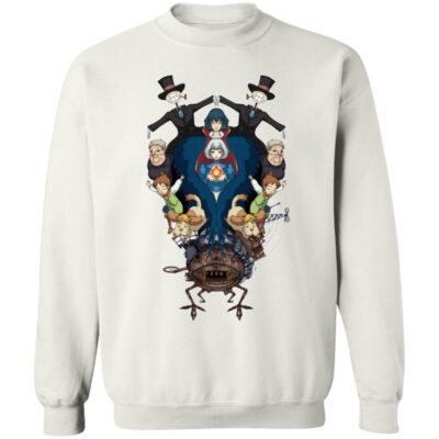 Studio Ghibli Howl’s Moving Castle Characters Mirror Sweatshirt