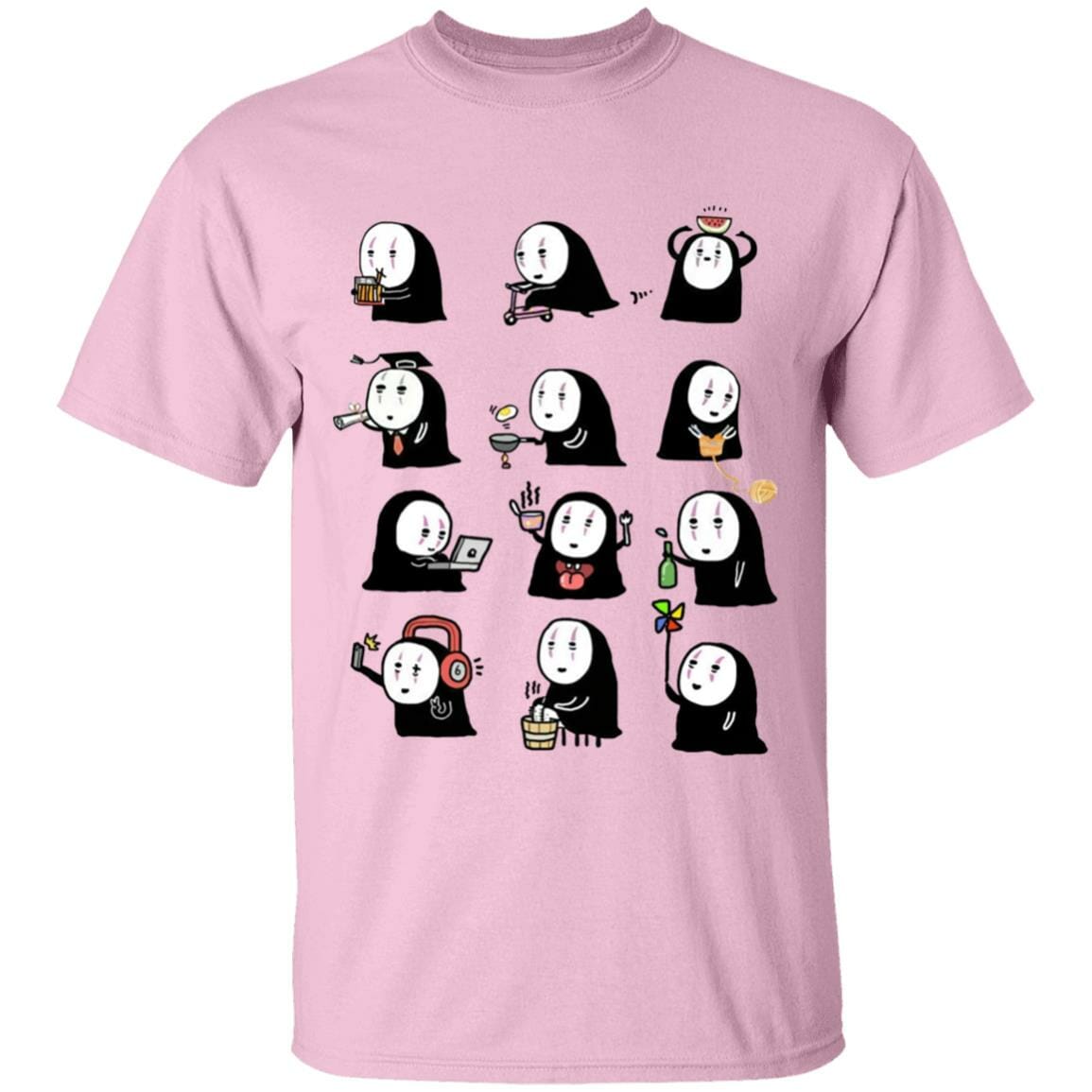 Studio Ghibli Cute No Face Kaonashi Collection T-shirt - Image 6
