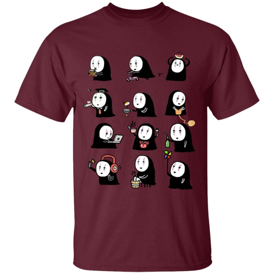 Studio Ghibli Cute No Face Kaonashi Collection T-shirt - Image 7