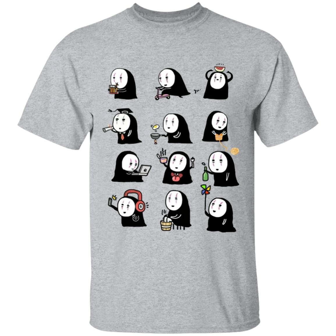 Studio Ghibli Cute No Face Kaonashi Collection T-shirt - Image 10