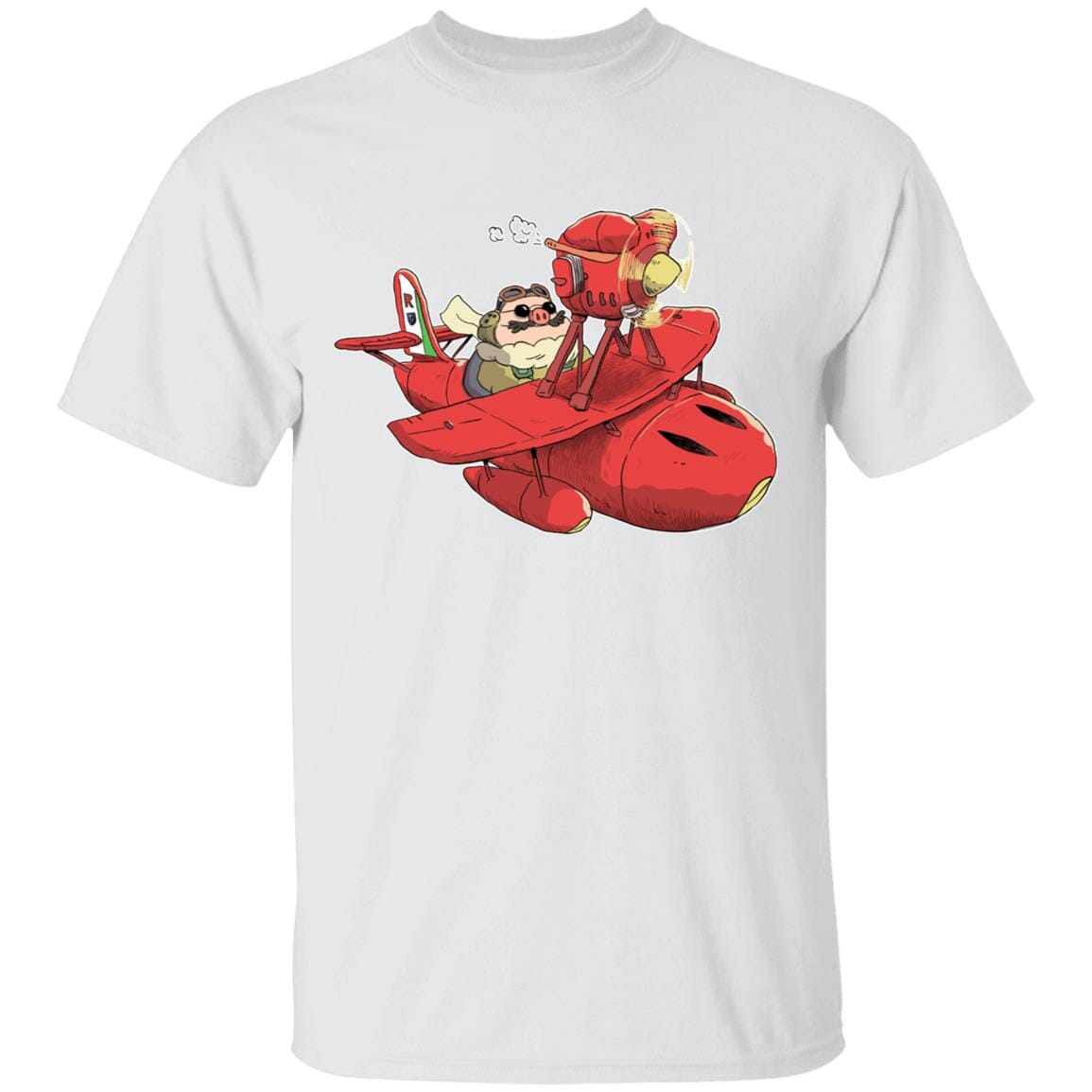 Hot 2025 Studio Ghibli Porco Rosso Chibi T-shirt
