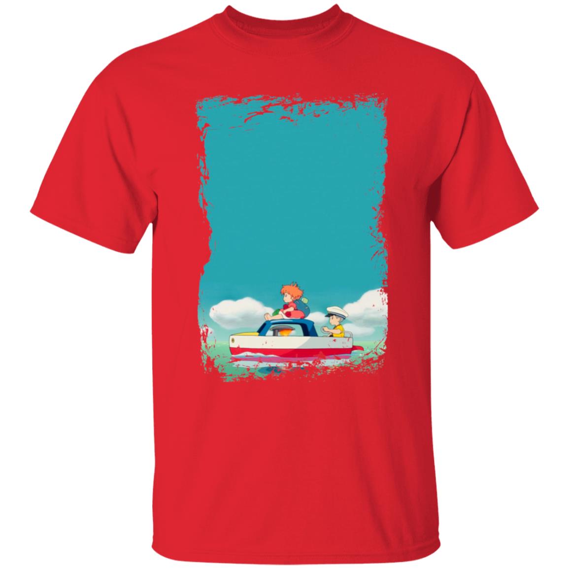 Ponyo and Sosuke on Boat T-shirt - Image 9
