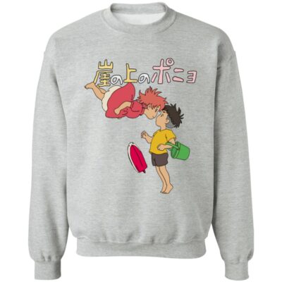Ponyo on the Cliff by the Sea Sweatshirt Unisex