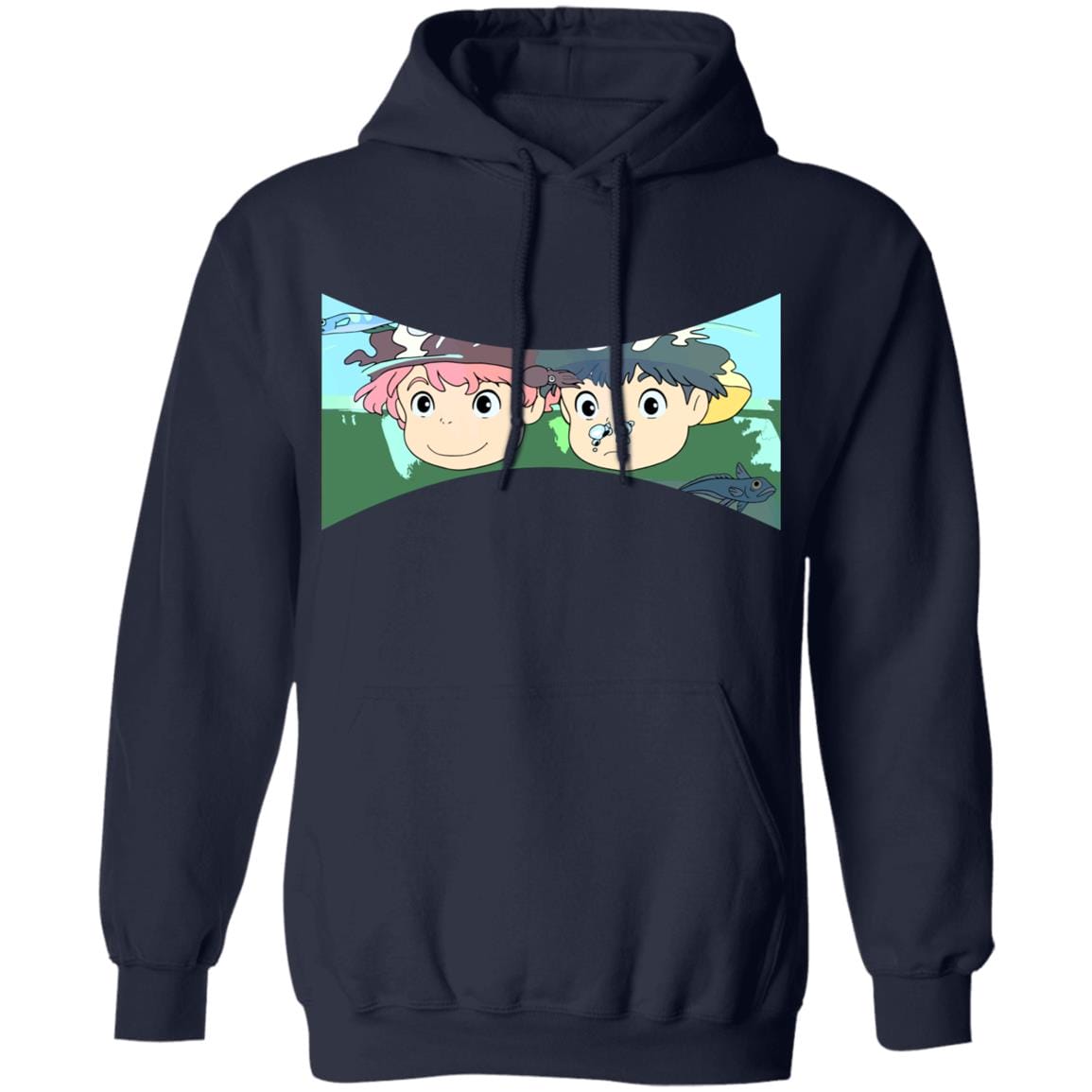 Ponyo and Sosuke Hoodie Unisex - Image 5