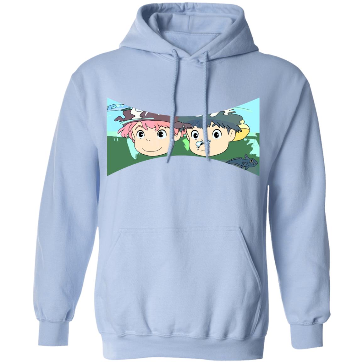 Ponyo and Sosuke Hoodie Unisex - Image 7