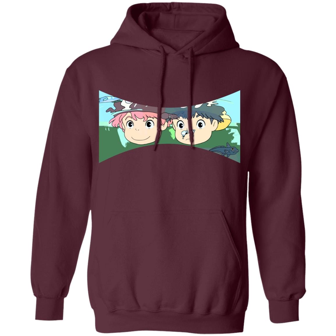 Ponyo and Sosuke Hoodie Unisex - Image 9
