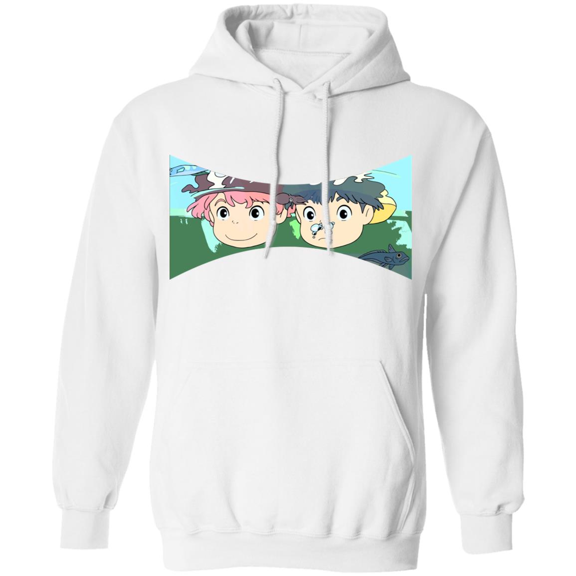 Ponyo and Sosuke Hoodie Unisex - Image 2