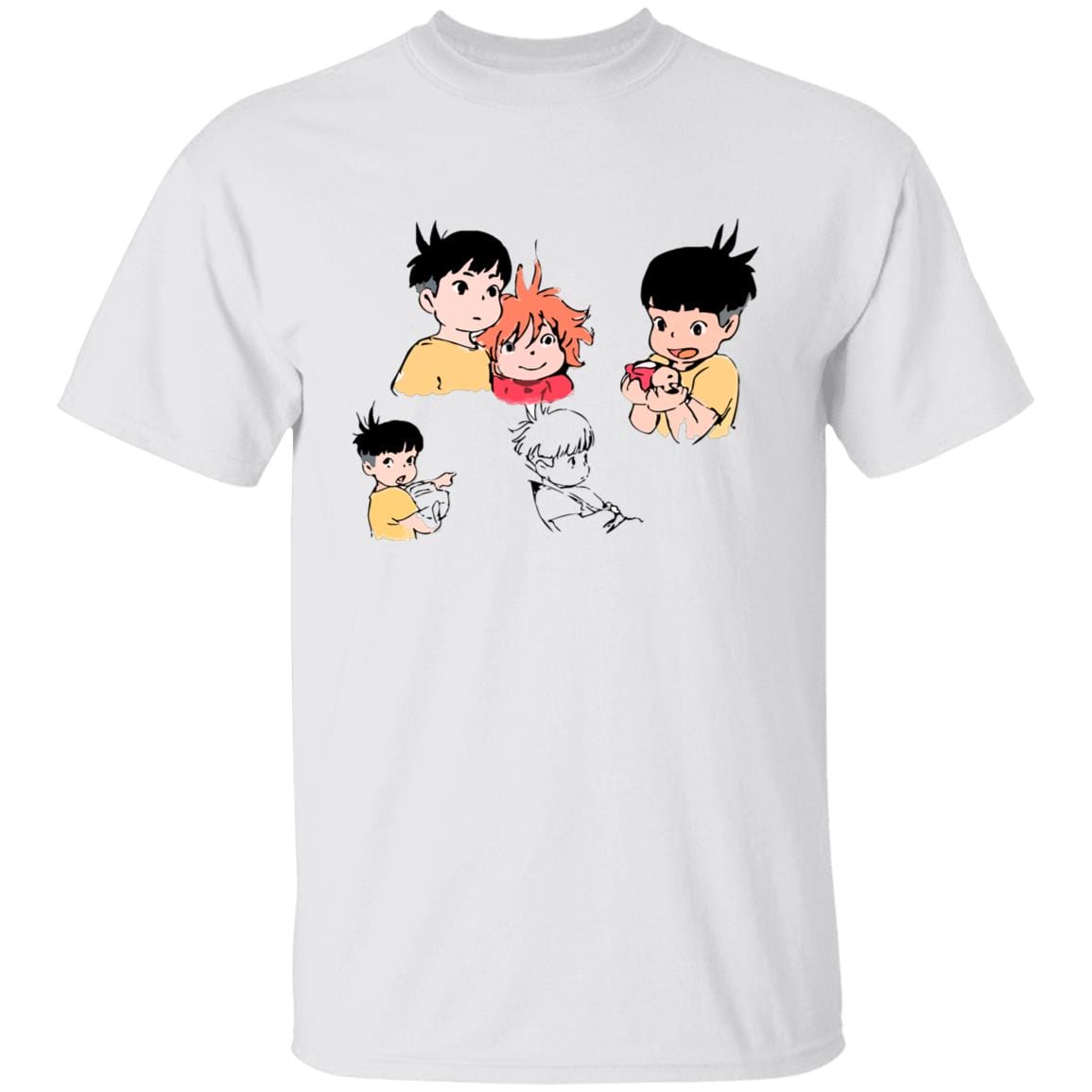 Ponyo and Sosuke Sketch T-shirt - Image 2