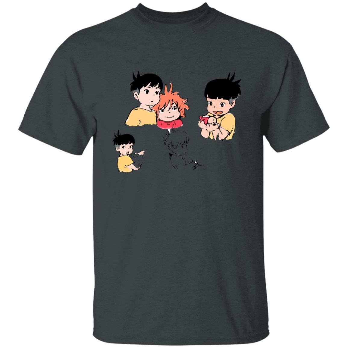 Studio Ghibli Ponyo and Sosuke Sketch T-shirt - Image 5