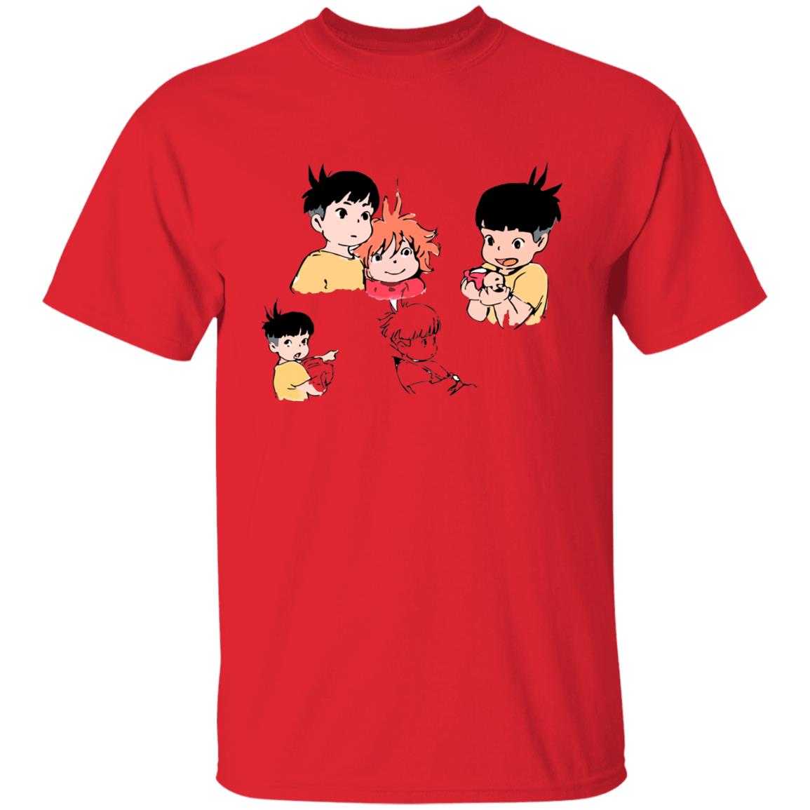 Studio Ghibli Ponyo and Sosuke Sketch T-shirt - Image 9