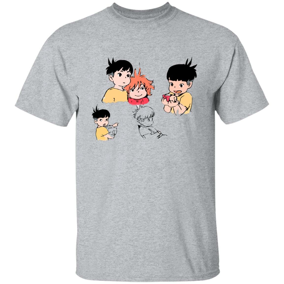 Studio Ghibli Ponyo and Sosuke Sketch T-shirt - Image 10