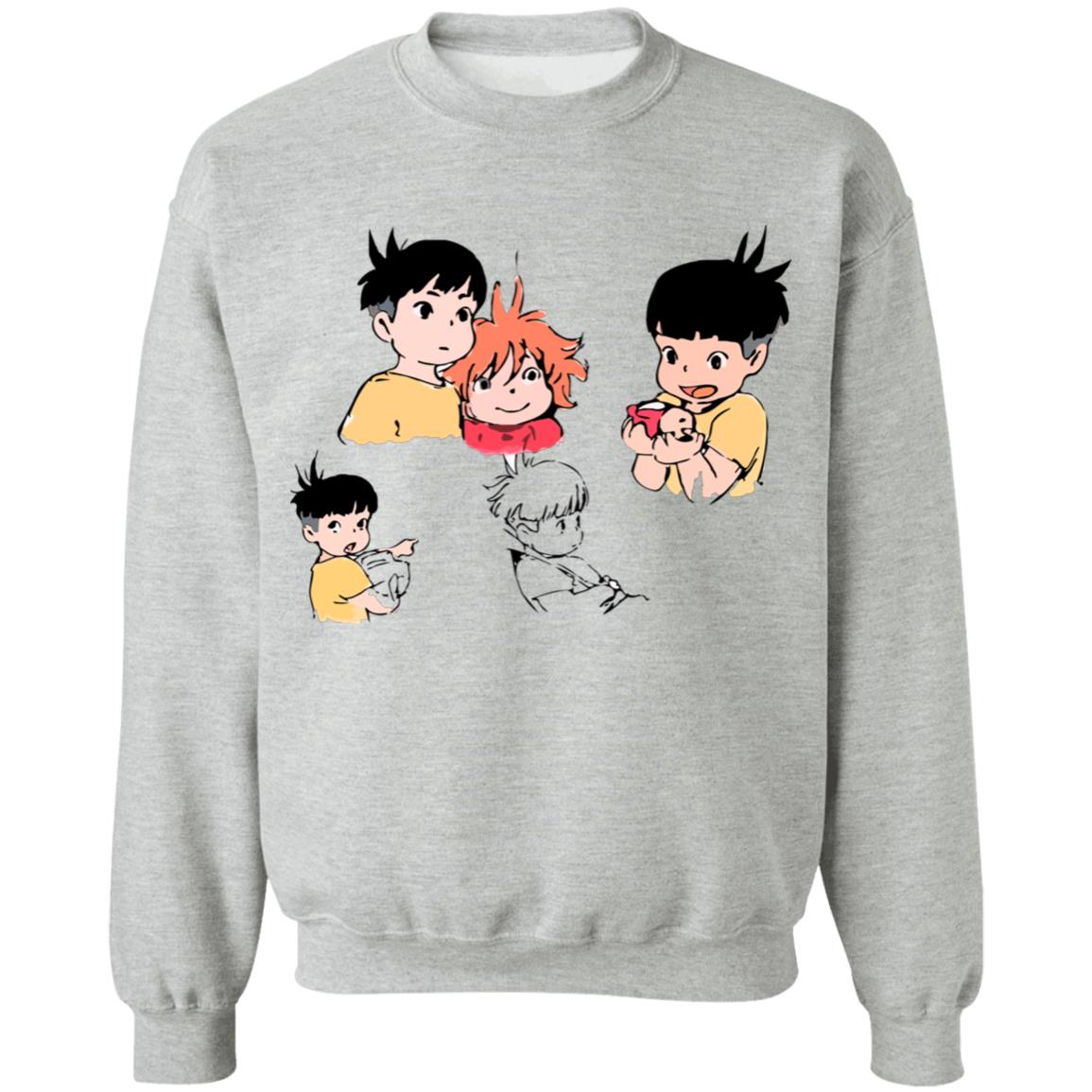 Ponyo and Sosuke Sketch Sweatshirt