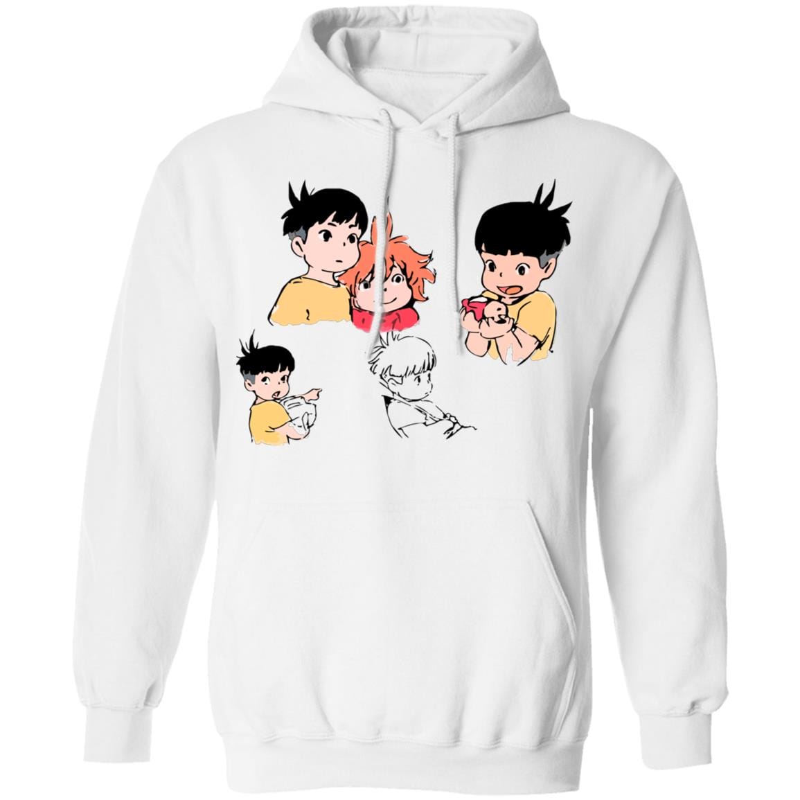 Ponyo and Sosuke Sketch Hoodie - Image 2