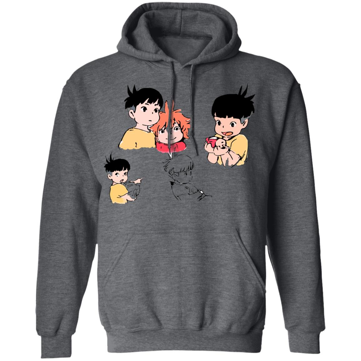 Ponyo and Sosuke Sketch Hoodie - Image 6