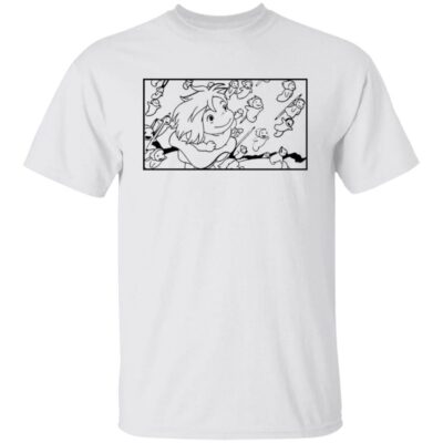 Studio Ghibli Ponyo Freedom Sketch T-shirt