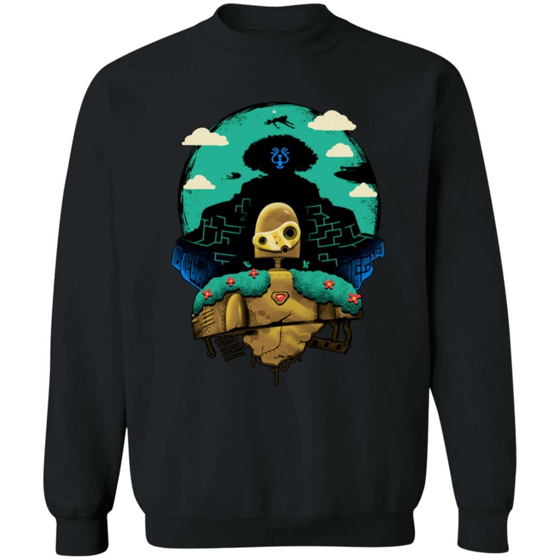 Studio Ghibli Laputa Castle in The Sky and Warrior Robot Sweatshirt - Image 4