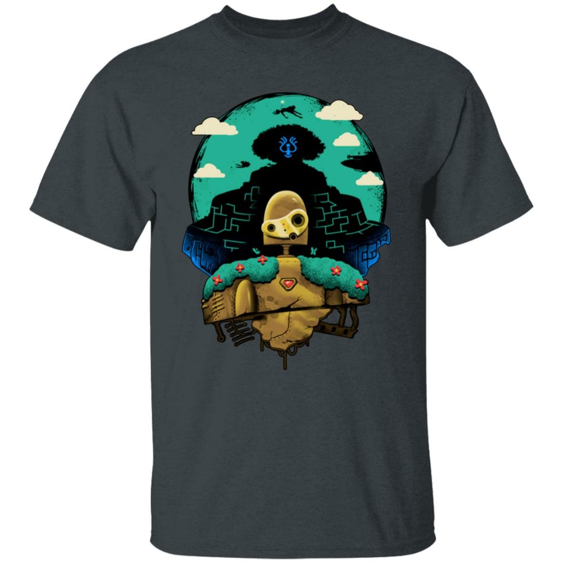 Studio Ghibli Laputa Castle in The Sky and Warrior Robot T-shirt - Image 5