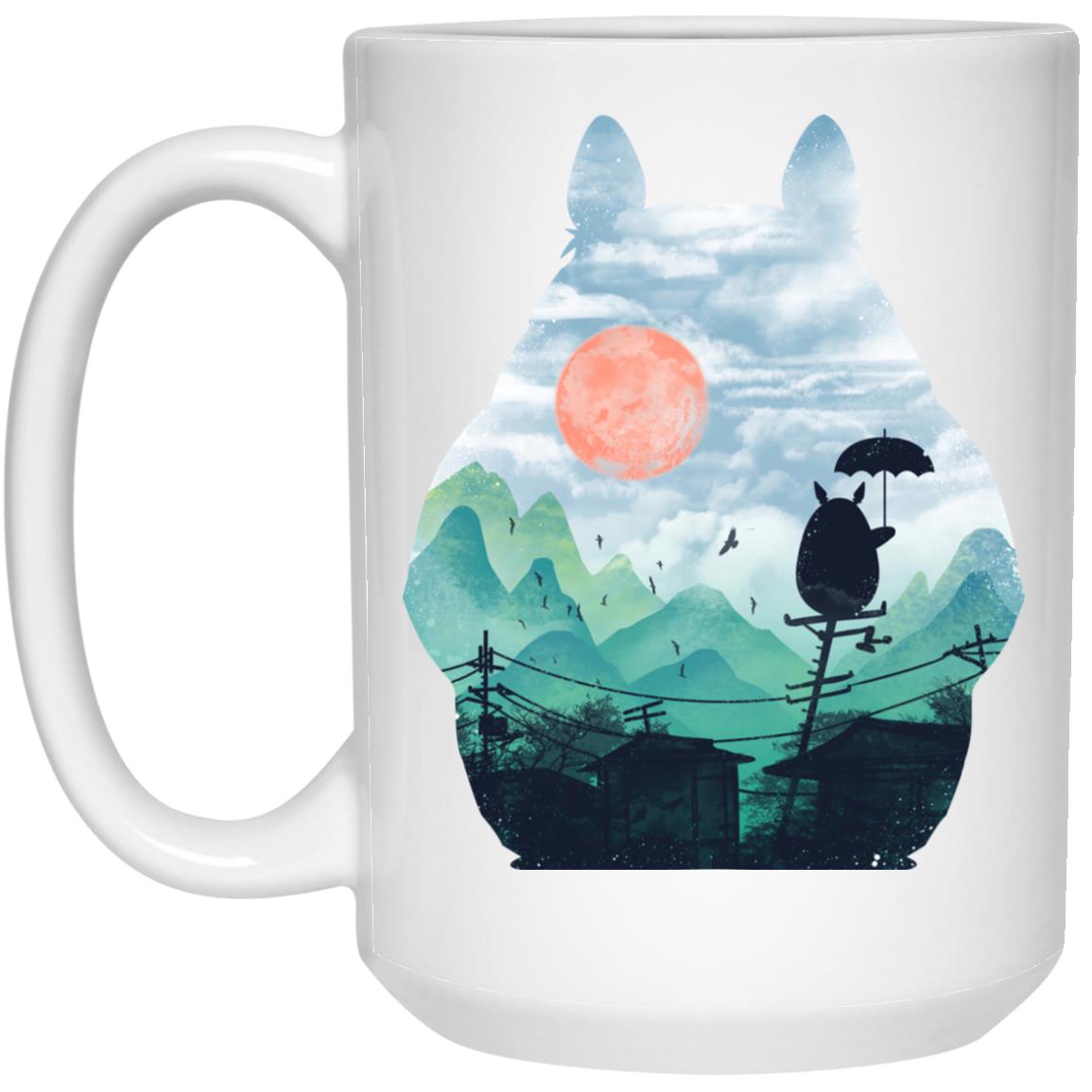 Totoro on the Line Lanscape Mug - Image 2
