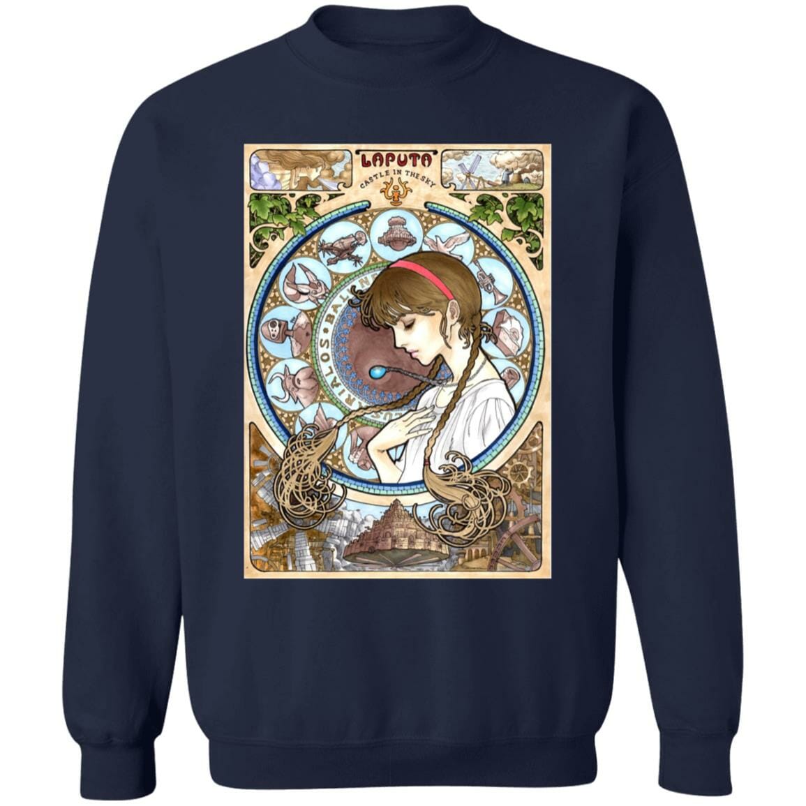 Studio Ghibli Laputa Castle in The Sky – Sheeta Portrait Art Sweatshirt - Image 6