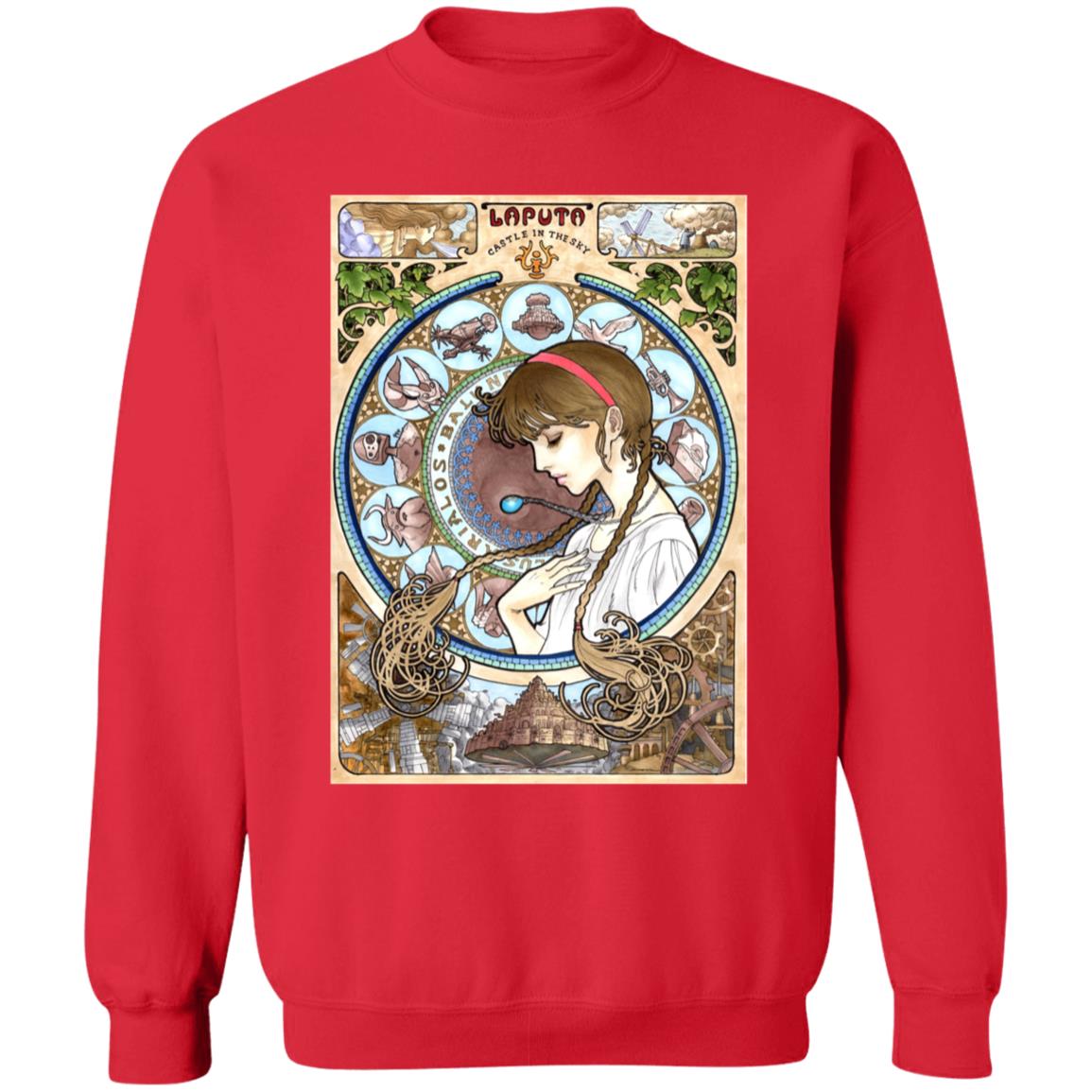 Studio Ghibli Laputa Castle in The Sky – Sheeta Portrait Art Sweatshirt - Image 7