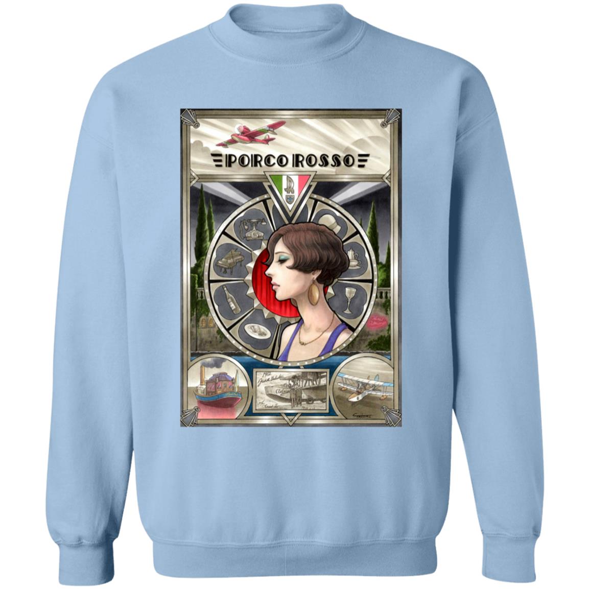 Studio Ghibli Porco Rosso Fiona Portrait Art Sweatshirt - Image 9
