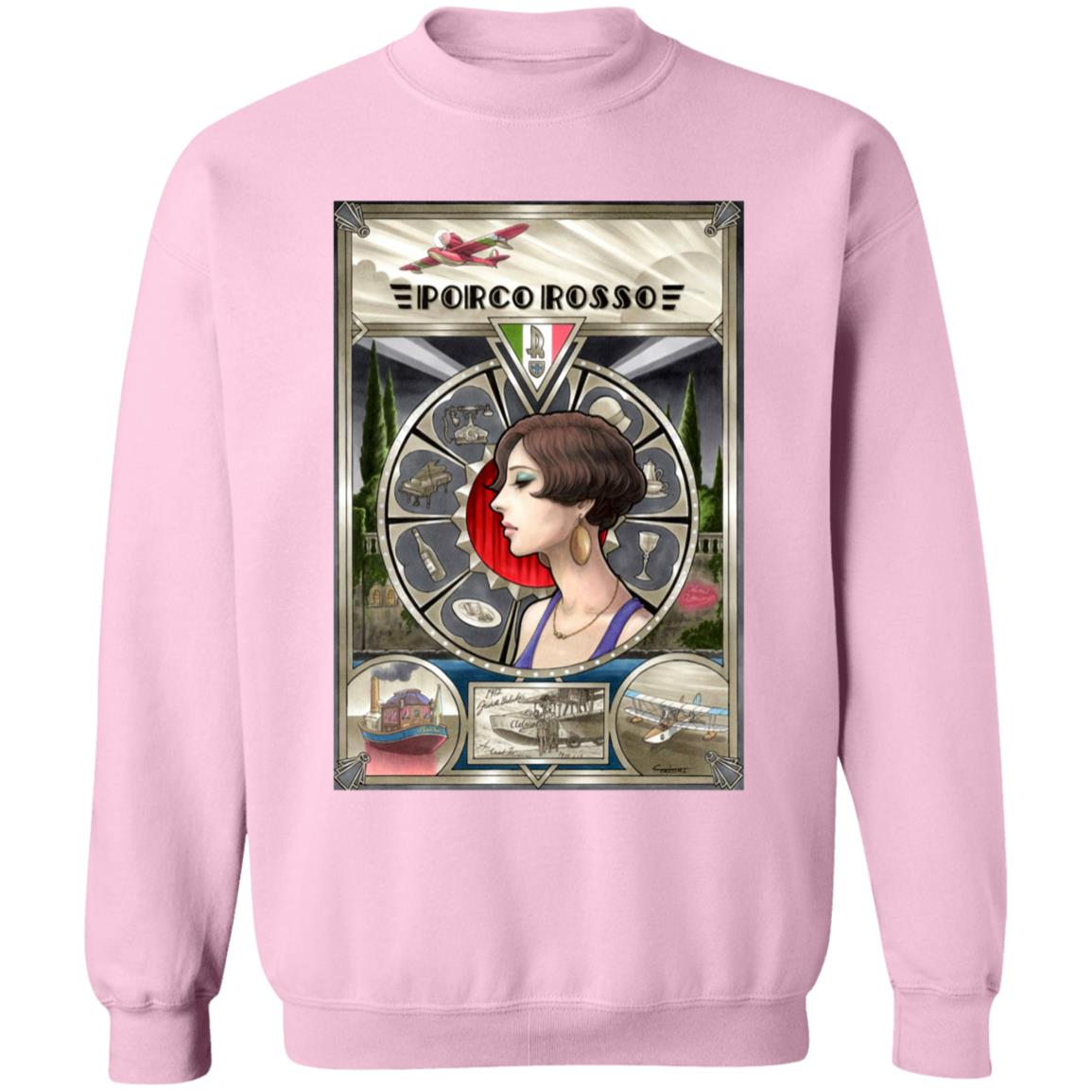 Studio Ghibli Porco Rosso Fiona Portrait Art Sweatshirt - Image 10