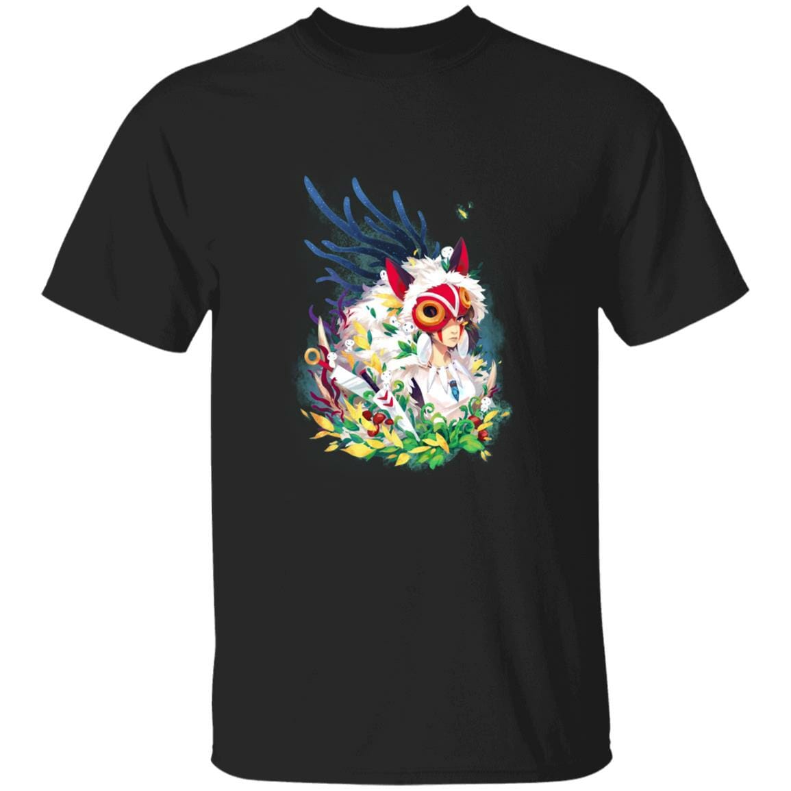 Studio Ghibli Princess Mononoke Colorful Portrait T-shirt - Image 4