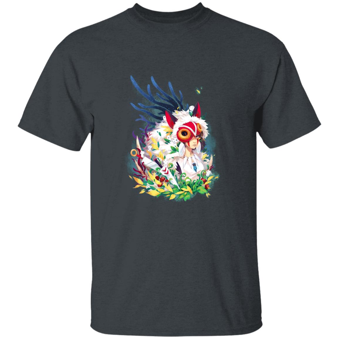 Studio Ghibli Princess Mononoke Colorful Portrait T-shirt - Image 5