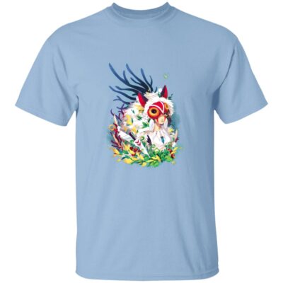 Studio Ghibli Princess Mononoke Colorful Portrait T-shirt