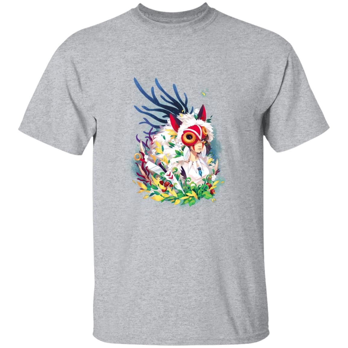 Studio Ghibli Princess Mononoke Colorful Portrait T-shirt - Image 10