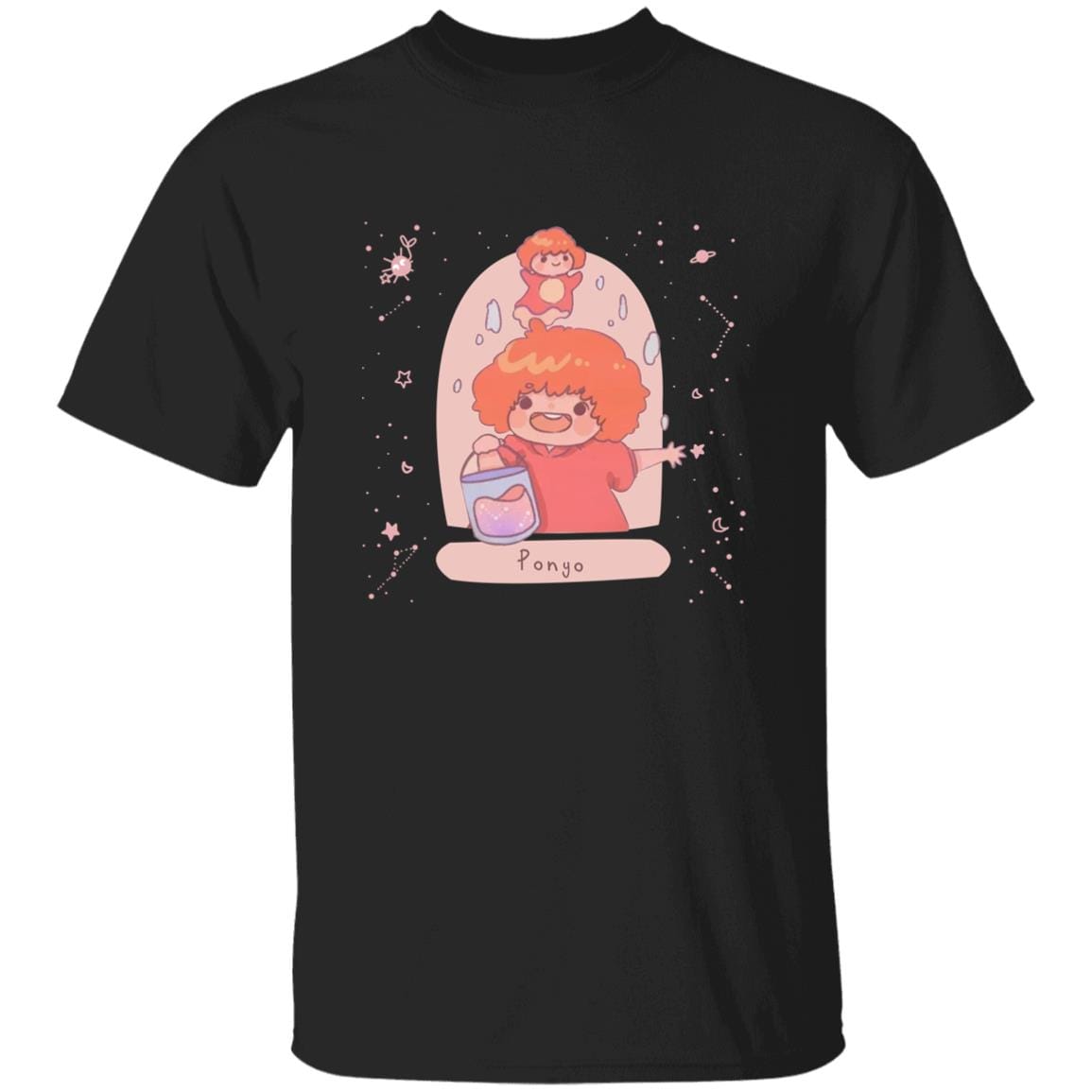Ponyo on the Cliff by The Sea Fanart T-shirt - Image 4