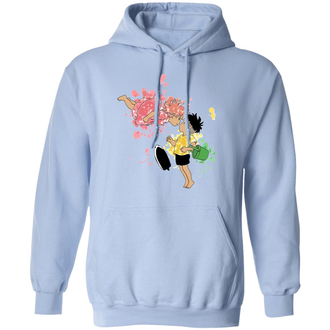 Ponyo and Sosuke Colorful Hoodie Unisex - Image 7