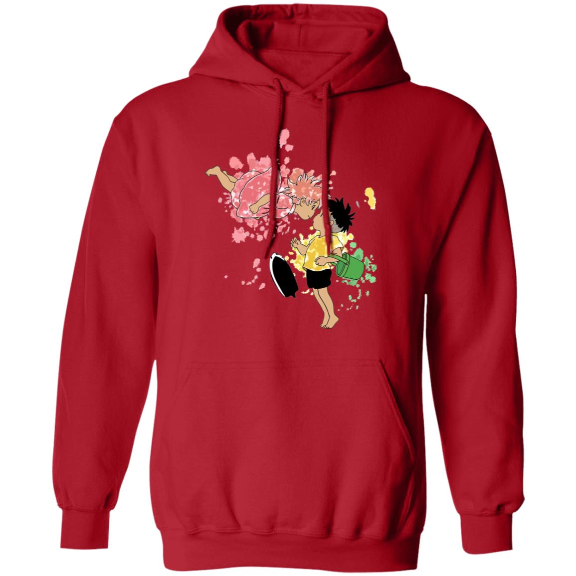 Ponyo and Sosuke Colorful Hoodie Unisex - Image 10