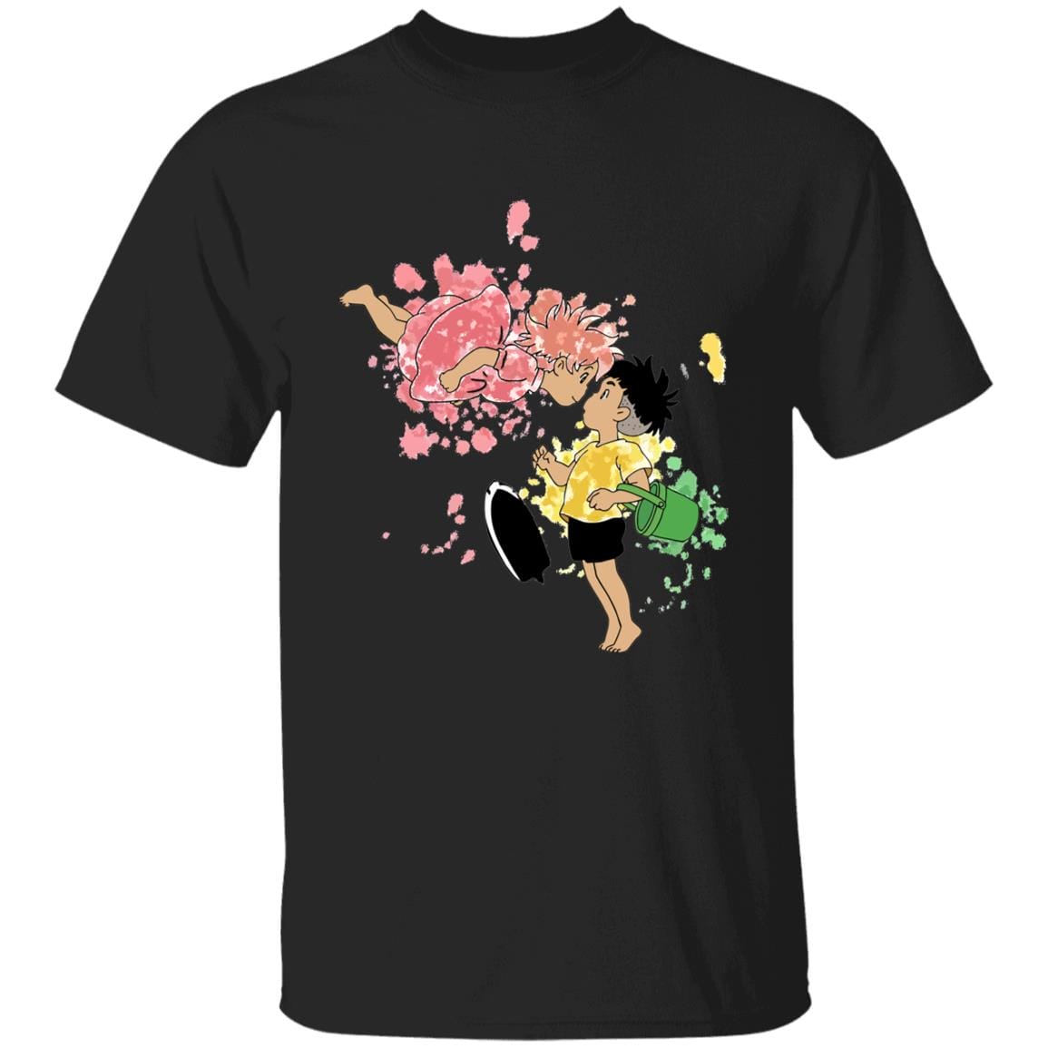 Ponyo and Sosuke Colorful T-shirt Unisex - Image 4