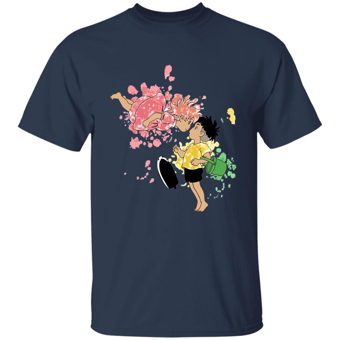 Ponyo and Sosuke Colorful T-shirt Unisex - Image 8