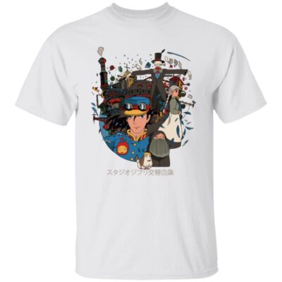 Studio Ghibli Howl’s Moving Castle Characters Compilation T-shirt