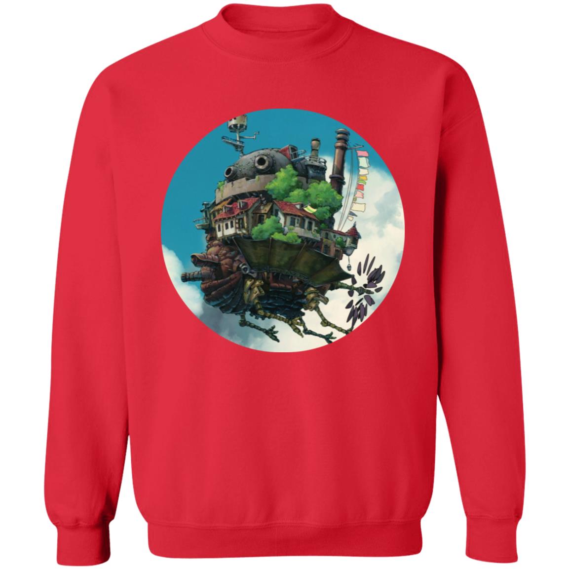 Studio Ghibli Howl’s Moving Castle Flying on the Sky Sweatshirt - Image 7