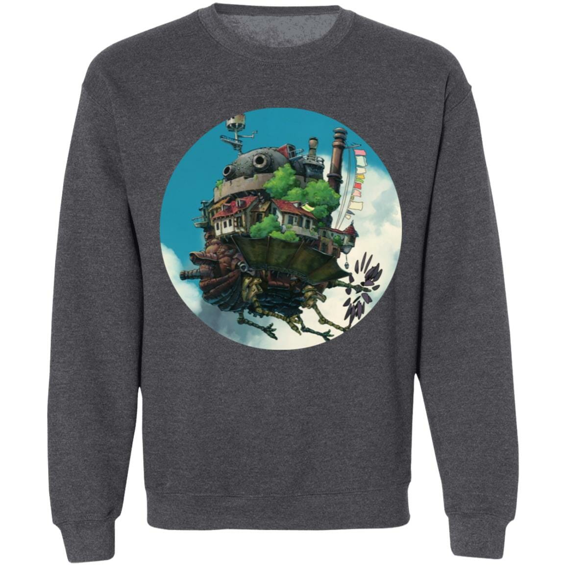 Studio Ghibli Howl’s Moving Castle Flying on the Sky Sweatshirt - Image 8