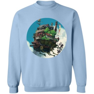 Studio Ghibli Howl’s Moving Castle Flying on the Sky Sweatshirt