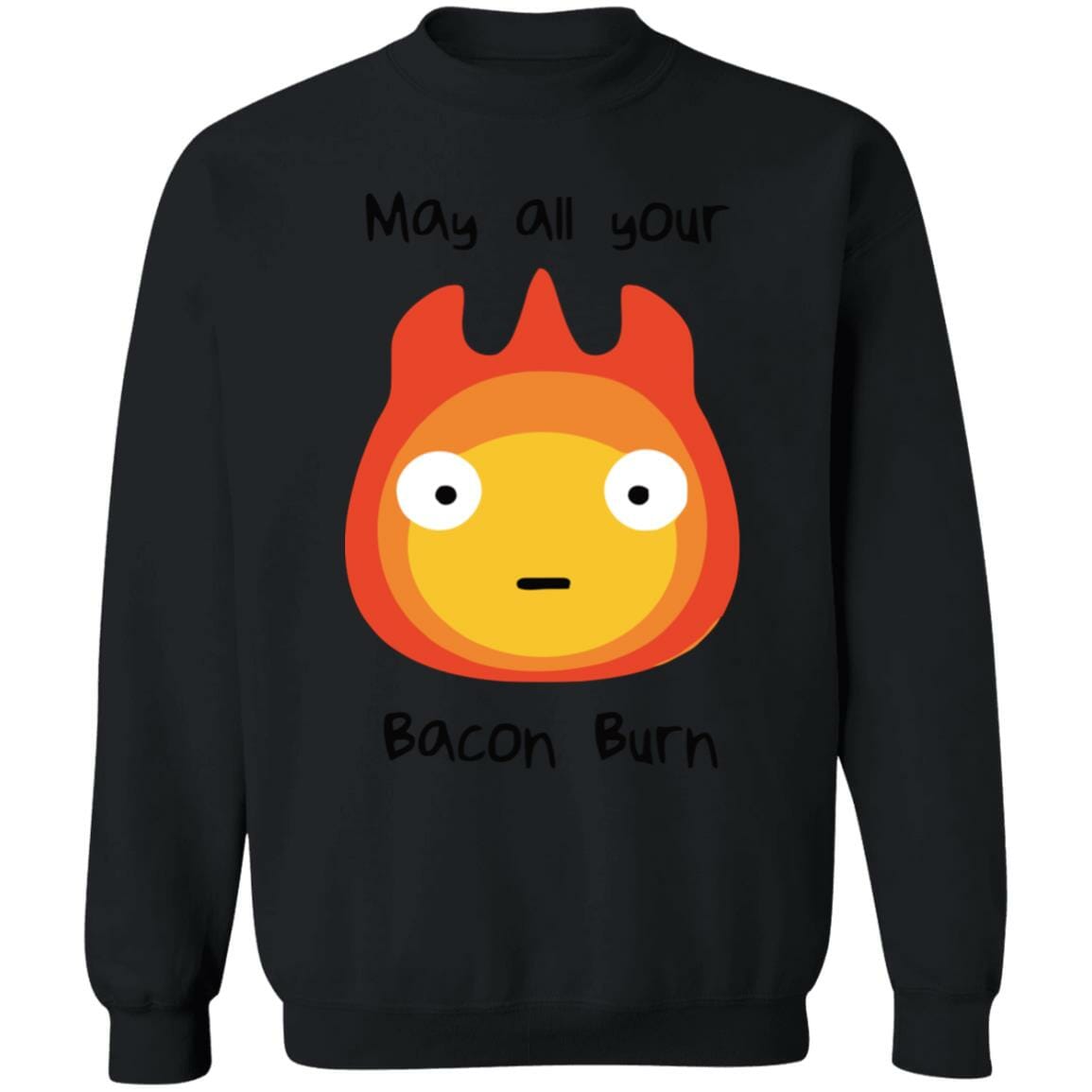 Studio Ghibli Howl’s Moving Castle May All Your Bacon Burn Sweatshirt - Image 4