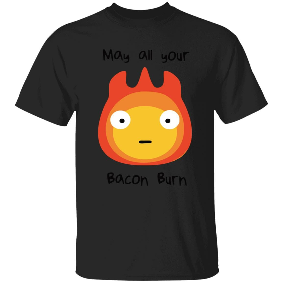 Studio Ghibli Howl’s Moving Castle May All Your Bacon Burn T-shirt - Image 4